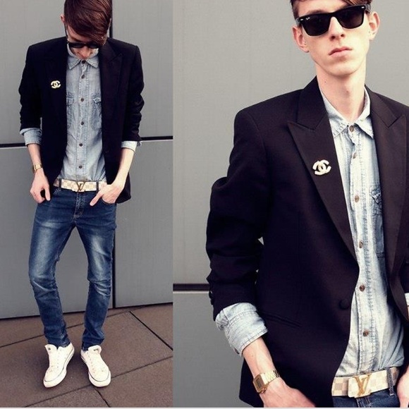 AuthLOUIS VUITTON Damier Azur Initiales 40MM Belt - Picture 2 of 8